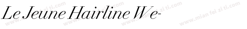Le Jeune Hairline We字体转换